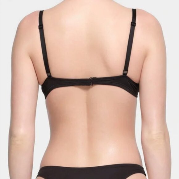 SKIMS Recycled Swim Unlined Underwire Bikini Top, Onyx Black 34 B/C - S - 6 NWT - Picture 3 of 9